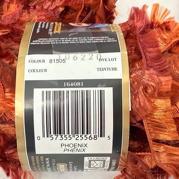 Bernat Boa Yarn Color Phoenix - 71 Yards Per Skein 100% Polyester - 4 New Skeins - Picture 4 of 5